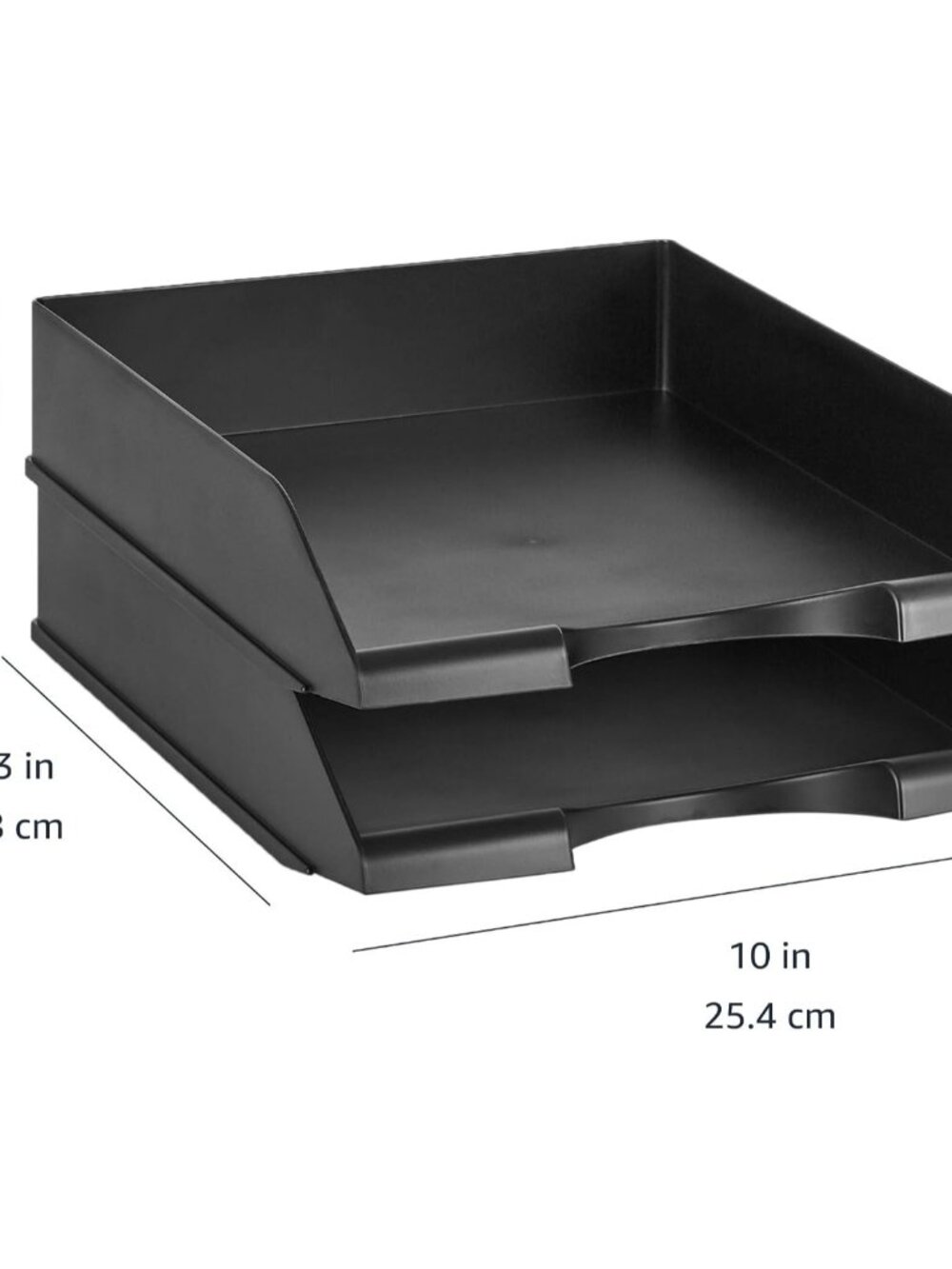 Rectangular Stackable Desk Organizer Office Letter Tray, File Storage, Paper Org - Picture 3 of 6